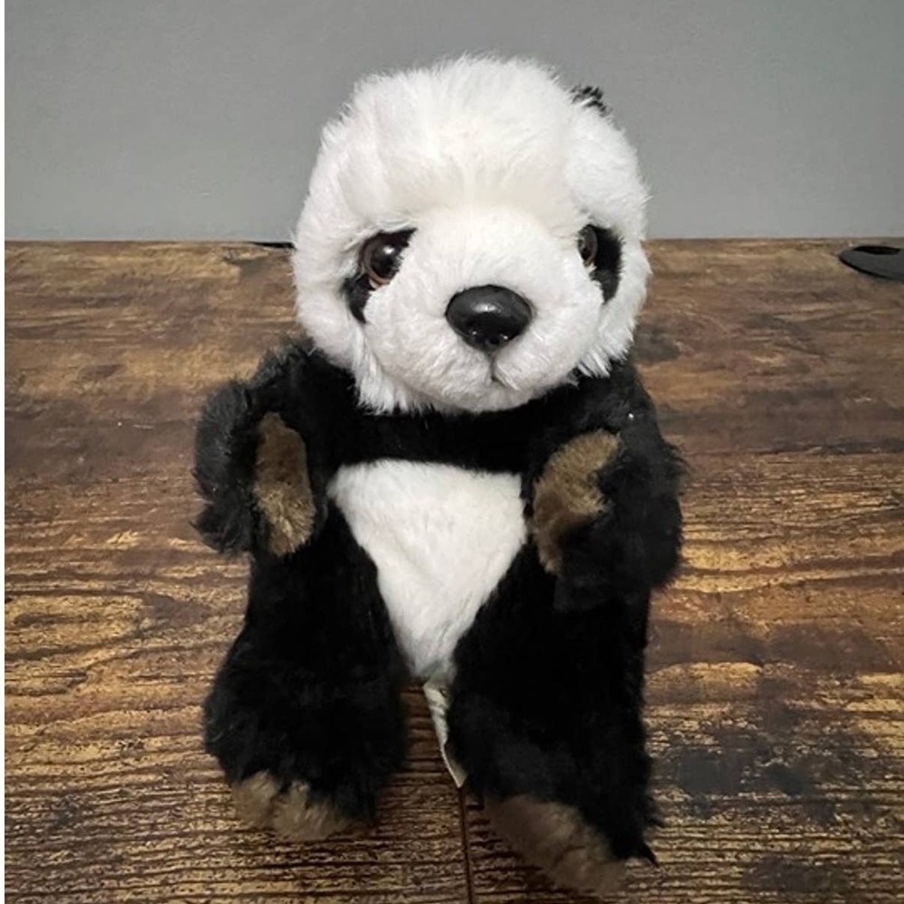 WWF Panda Bear Cub Plush Stuffed Animal World Wildlife Fund Black White Toy 8"
